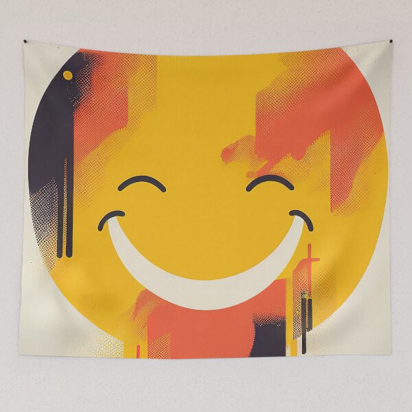Item preview, Airbrushed German flag colored happy smiley designed and sold by RK - Shop.
