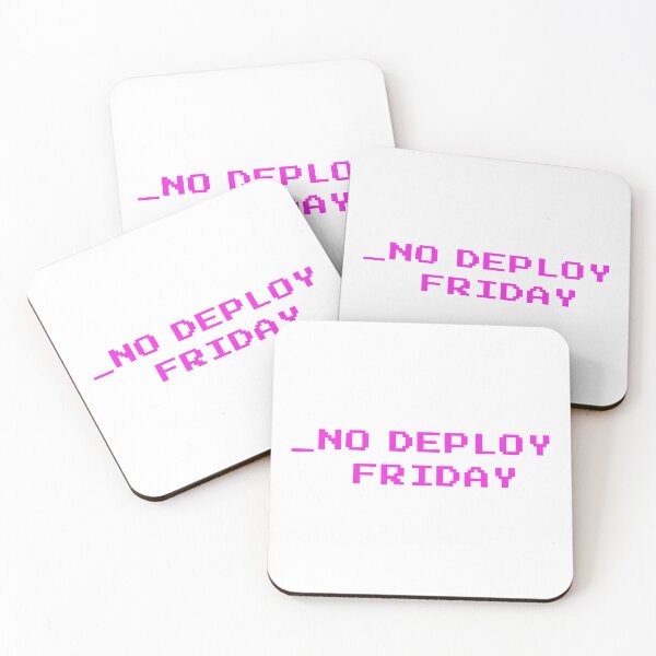 Item preview, No deploy Friday hackers edition magenta on white designed and sold by MeditationMind.