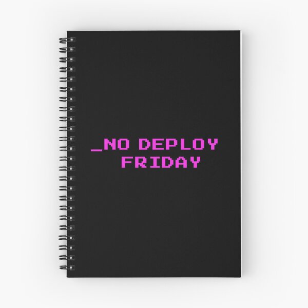 Item preview, No deploy Friday hackers edition magenta on black designed and sold by MeditationMind.