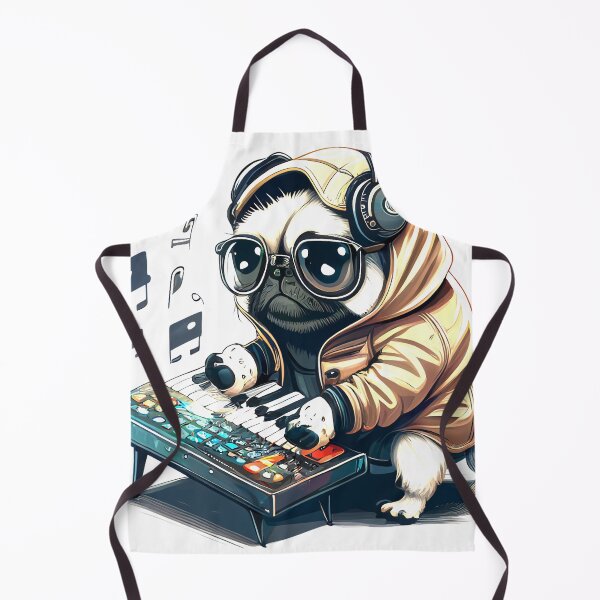 Item preview, Pug Dog Playing Synth Keyboard Player designed and sold by JackCurtis1991.