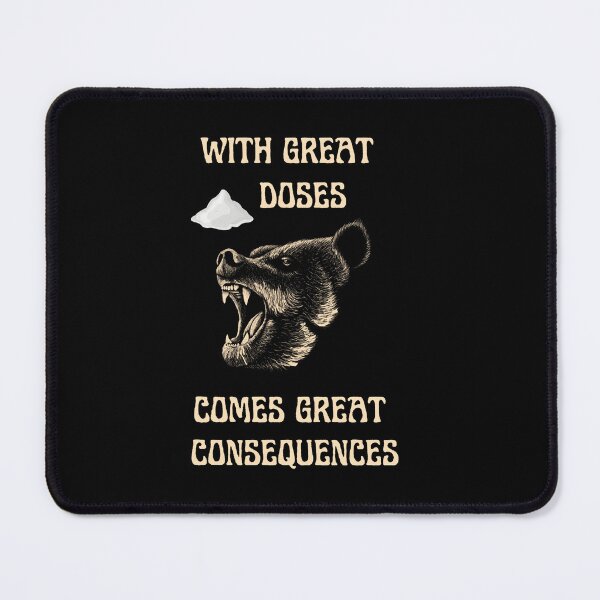 Item preview, Drugs Addiction Recovery Awareness Month Prevent Drug Abuse - Cocaine Bear Inspired - With great doses comes great consequences designed and sold by PositiveVibes26.