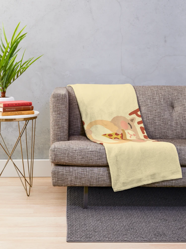 Thumbnail 2 of 6, Throw Blanket, Pizza Hamster "In Pizza we Crust" designed and sold by Rochenmann.
