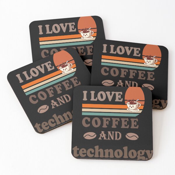 Item preview, i love coffee and technology designed and sold by TrendsDesign	 ⭐⭐⭐⭐⭐.