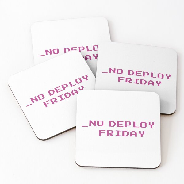 Item preview, No deploy Friday hackers edition purple on white designed and sold by MeditationMind.