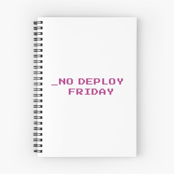 Item preview, No deploy Friday hackers edition purple on white designed and sold by MeditationMind.