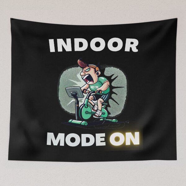 Item preview, Funny spin, funny indoor cycling design - INDOOR MODE ON (2) designed and sold by TourDePassion.