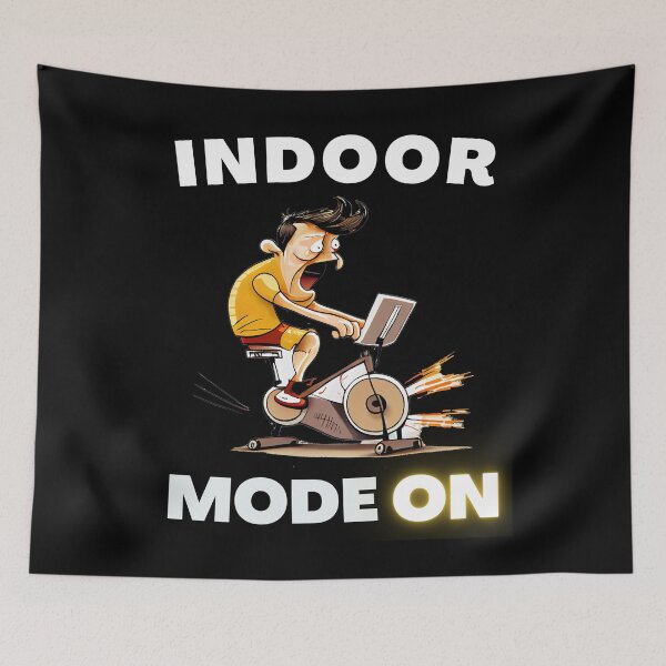 Item preview, Funny spin, funny indoor cycling design - INDOOR MODE ON (5) designed and sold by TourDePassion.