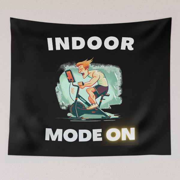 Item preview, Funny spin, funny indoor cycling design - INDOOR MODE ON (9) designed and sold by TourDePassion.