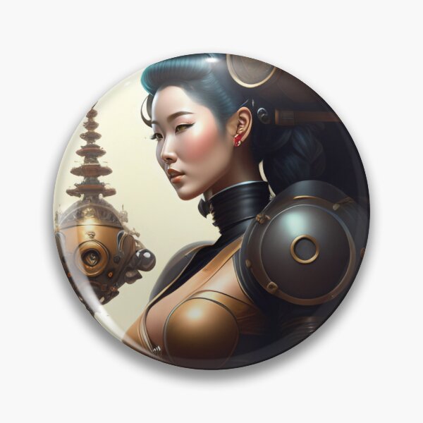 Item preview, Asian vintage steam punk lady designed and sold by CyberArtsy.