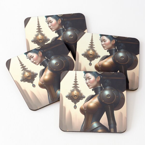 Item preview, Asian vintage steam punk lady designed and sold by CyberArtsy.