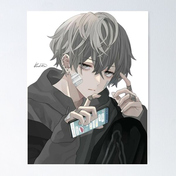 Dark Anime Boy Postcard for Sale by UraniusMaximus