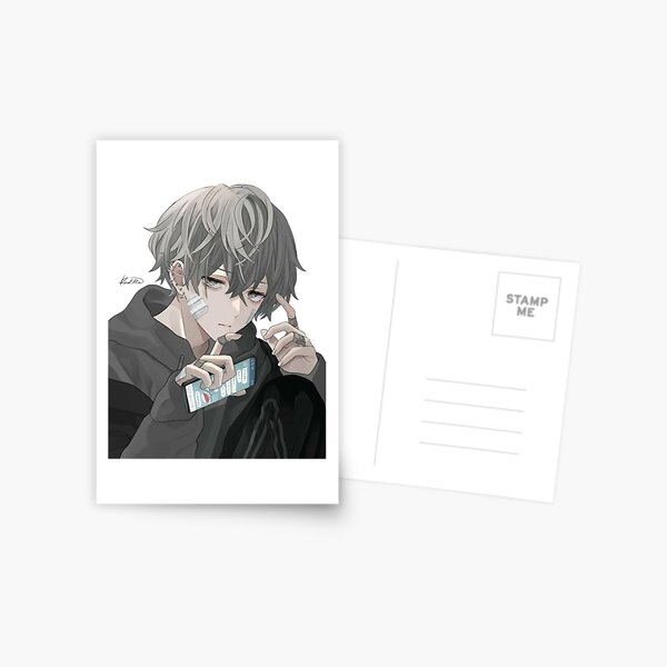 Dark Anime Boy Postcard for Sale by UraniusMaximus