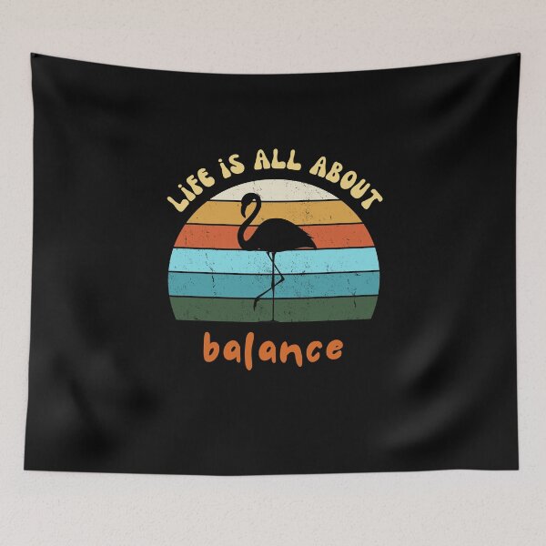 Item preview, Flamingo - Life is All About Balance Retro  designed and sold by SiYDesigns.