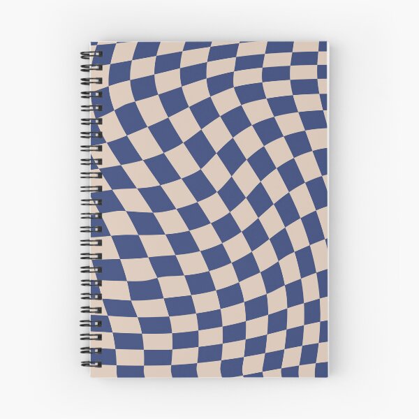Item preview, Indigo Blue and Beige Twisted Checkerboard designed and sold by thelustrous.