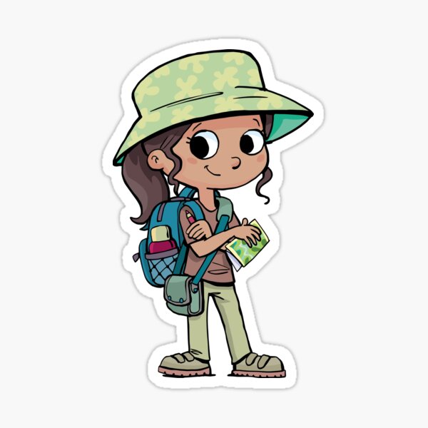 Artikel-Vorschau von Forscherin mit einer Karte und einem Rucksack, designt und verkauft von duxpavlic.