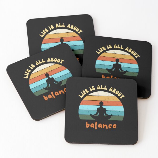 Item preview,  Life is All About Balance - Yoga and Meditation Retro Sunset designed and sold by SiYDesigns.