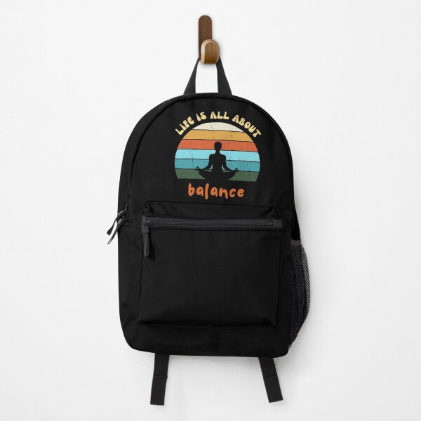 Item preview, Life is All About Balance - Yoga and Meditation Retro Sunset designed and sold by SiYDesigns.