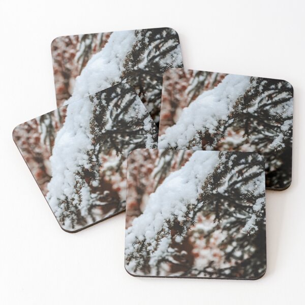 Item preview, Snow with autumn leaves in the background designed and sold by rogerhphoto.