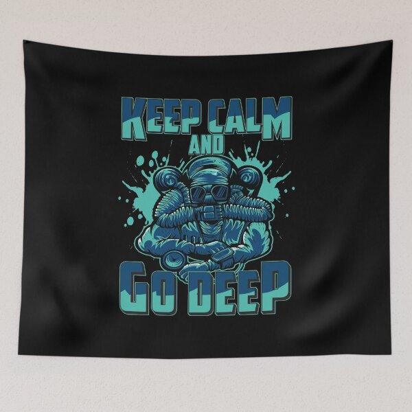Item preview, Ceep Calm And Go Deep Funny Technical Diving designed and sold by StrongShirts.