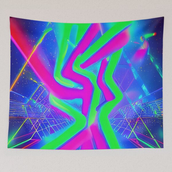 Item preview, 1990's Style Rave Music No.4 - Astral Cosmic AI Illustration designed and sold by Recall-Design.