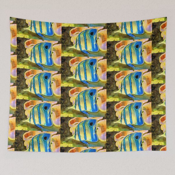 Item preview, Butterfly Fish Painting Art designed and sold by getlyart.