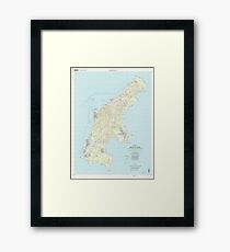 USGS TOPO Map Northern Mariana Islands MP Island Of Saipan 363626 1999 25000 Framed Print