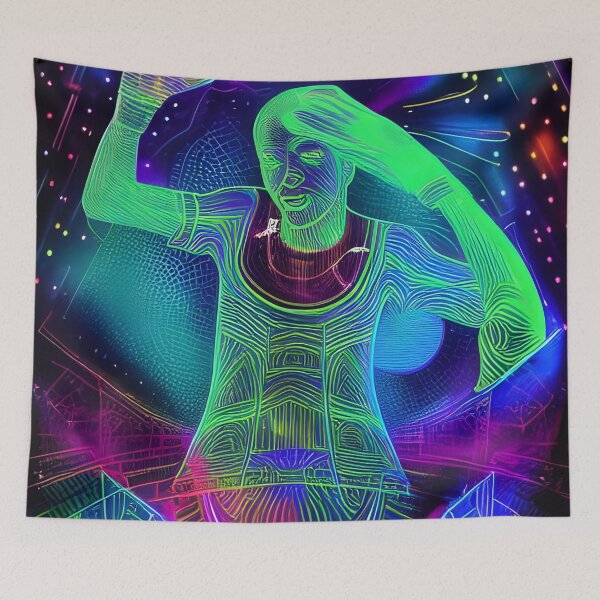 Item preview, Super Star DJ No.1 - Astral Cosmic AI Illustration designed and sold by Recall-Design.