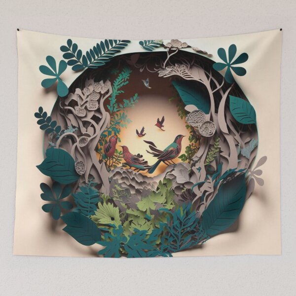 Item preview, birds, flower, rosette designed and sold by Olivier Dean.