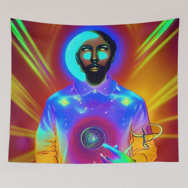 Item preview, Super Star DJ No.3 - Astral Cosmic AI Illustration designed and sold by Recall-Design.
