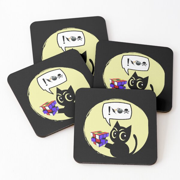 Item preview, a angry cat with the Rubik's cube designed and sold by Animal world designs.