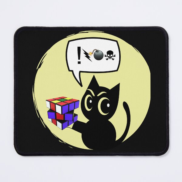 Item preview, a angry cat with the Rubik's cube designed and sold by Animal world designs.