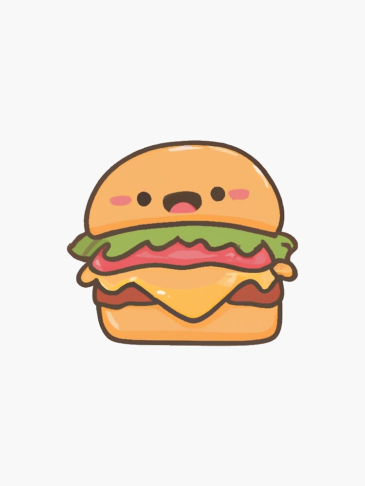 Burger Sticker for Sale by slyfieri