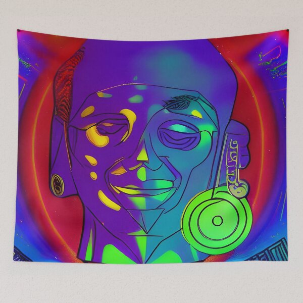 Item preview, Super Star DJ No.6 - Astral Cosmic AI Illustration designed and sold by Recall-Design.