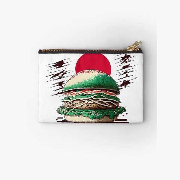 Item preview, Ukiyoe Burger: A Traditional Japanese Woodblock Print of a Hamburger in the Ukiyoe Style. designed and sold by BotTastic.