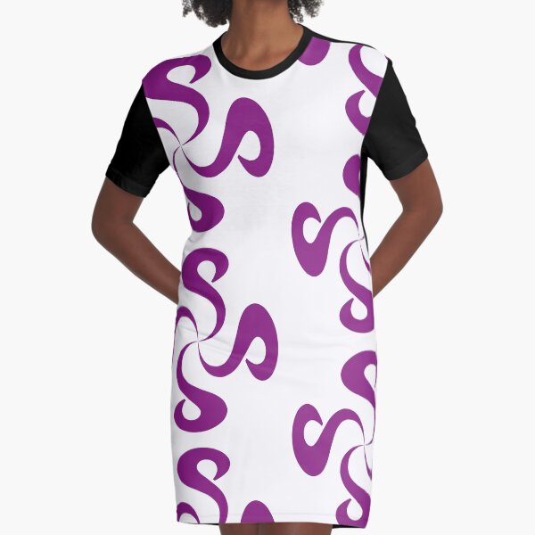 SheeArtworks Spiral Purple - Shee Vector Pattern Graphic T-Shirt Dress