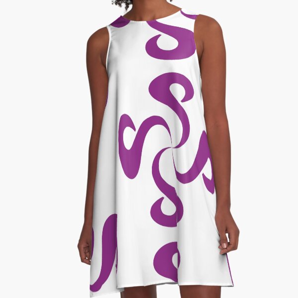 SheeArtworks Spiral Purple - Shee Vector Pattern A-Line Dress