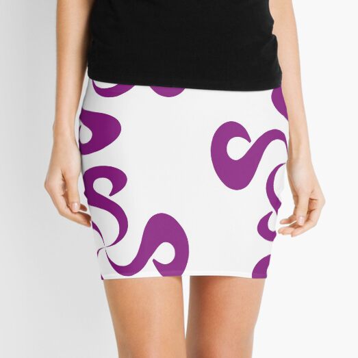 SheeArtworks Spiral Purple - Shee Vector Pattern Mini Skirt