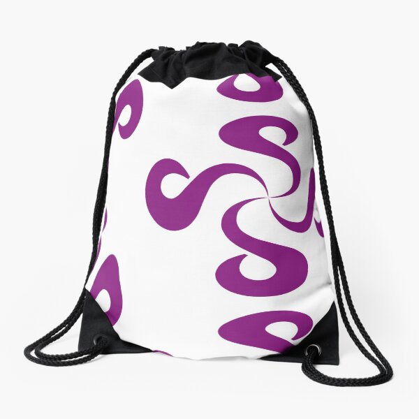 SheeArtworks Spiral Purple - Shee Vector Pattern Drawstring Bag