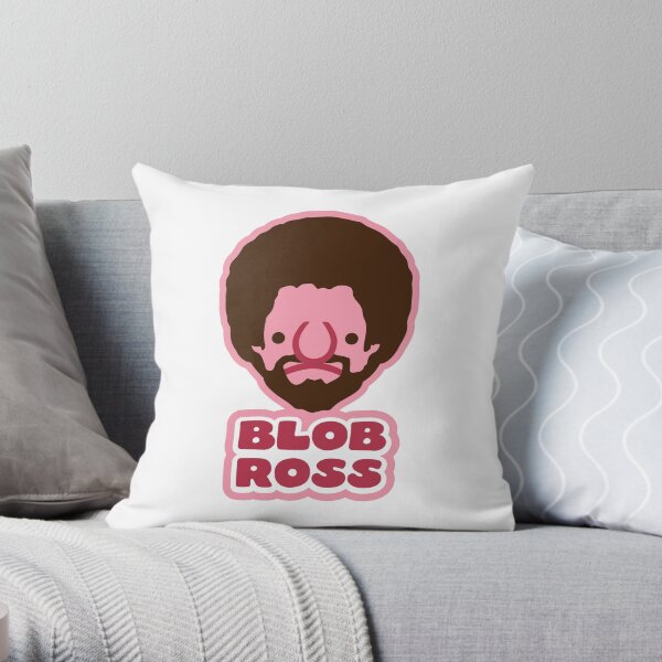 Blob Ross Throw Pillow