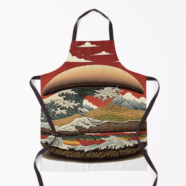 Item preview, Ukiyoe Burger: A Traditional Japanese Woodblock Print of a Hamburger in the Ukiyoe Style. designed and sold by BotTastic.