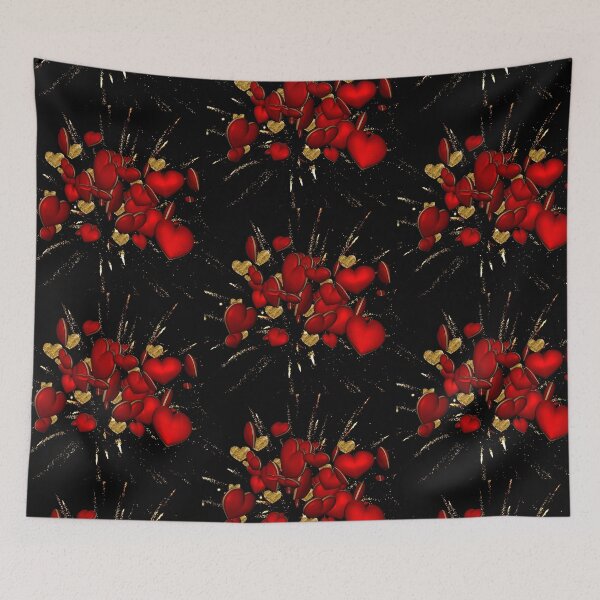 Item preview, RED AND GOLD HEARTS BURSTING designed and sold by Steven  LaRussa.
