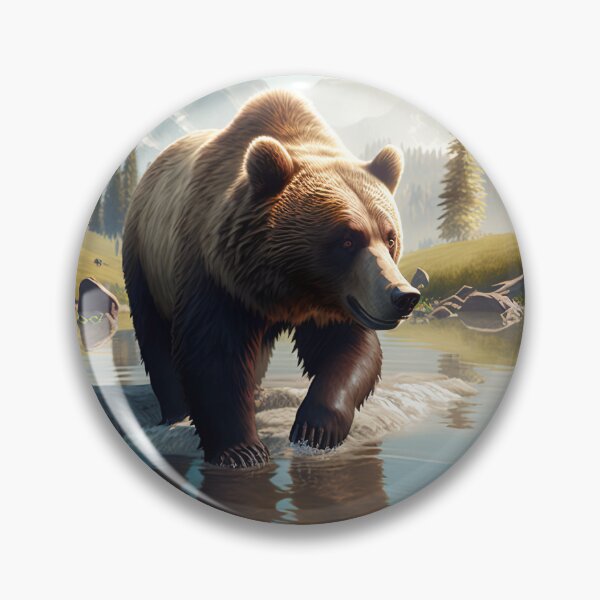 Item preview, Grizzly out and about fishing designed and sold by Globuwear.