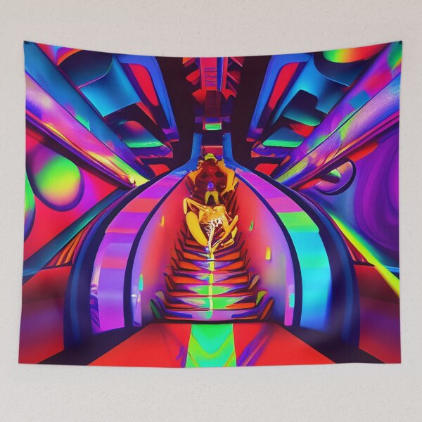 Item preview, Helter Skelter Rave Party No.3 - Astral Cosmic AI Illustration designed and sold by Recall-Design.