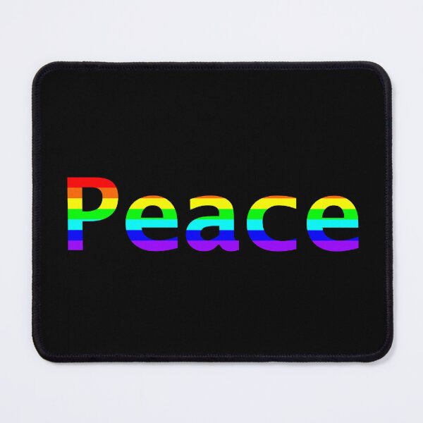 Item preview, Rainbow Stripes Peace Typography designed and sold by ellenhenry.