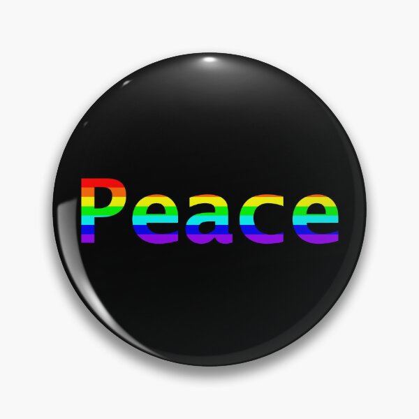 Item preview, Rainbow Stripes Peace Typography designed and sold by ellenhenry.