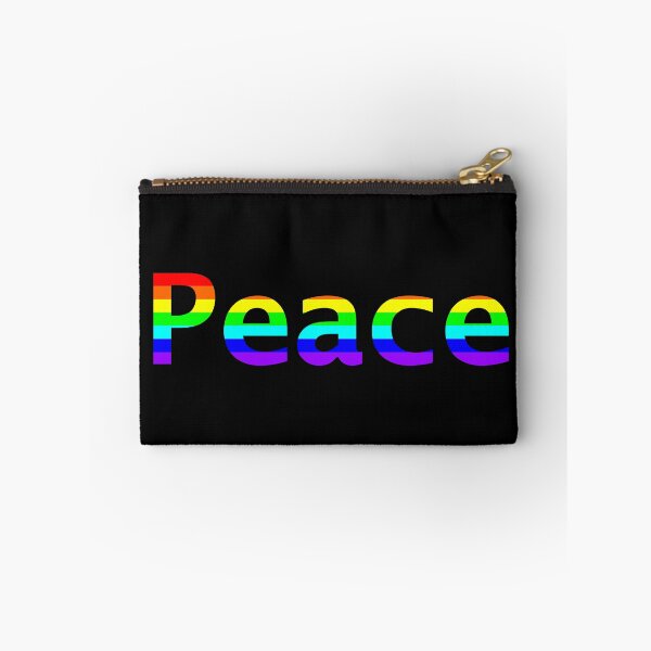 Item preview, Rainbow Stripes Peace Typography designed and sold by ellenhenry.