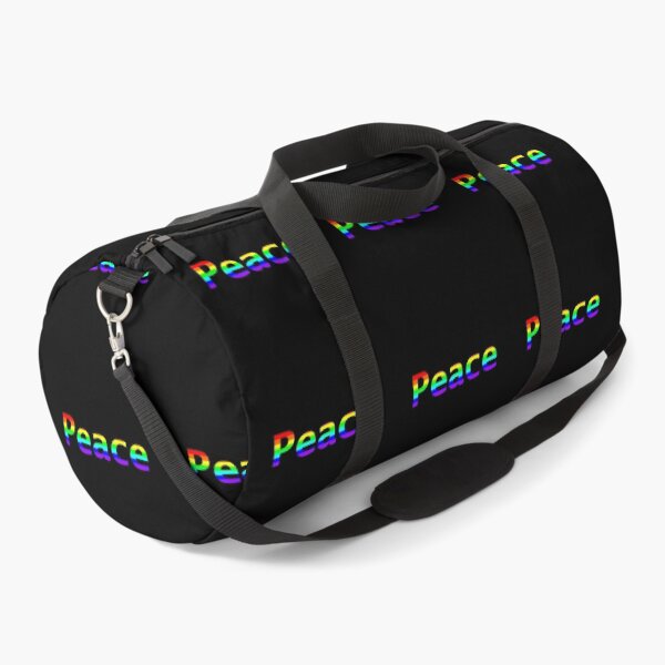 Item preview, Rainbow Stripes Peace Typography designed and sold by ellenhenry.