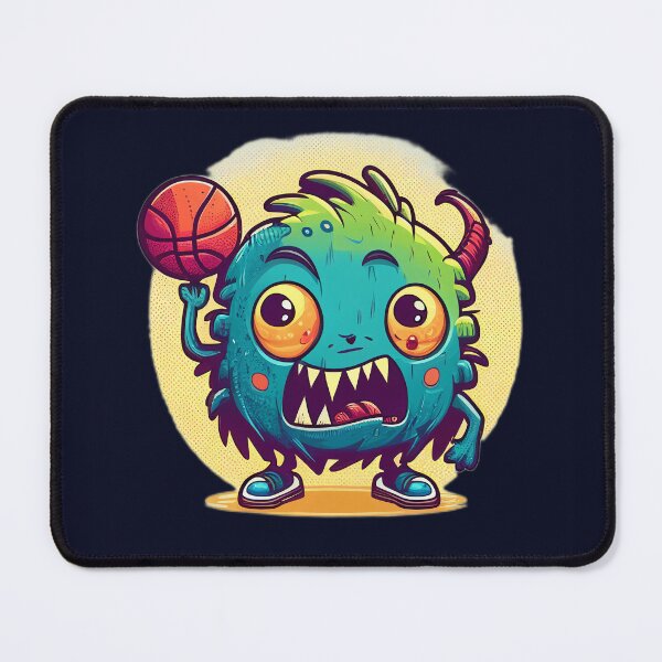 Item preview, Cute monster playing basketball designed and sold by Deluzion.