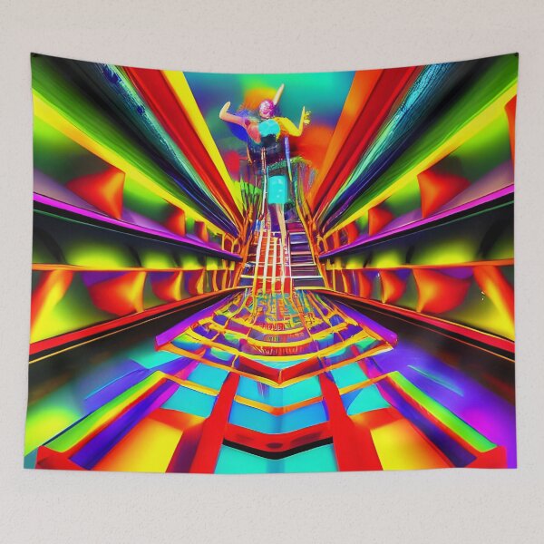 Item preview, Helter Skelter Rave Party No.9 - Astral Cosmic AI Illustration designed and sold by Recall-Design.