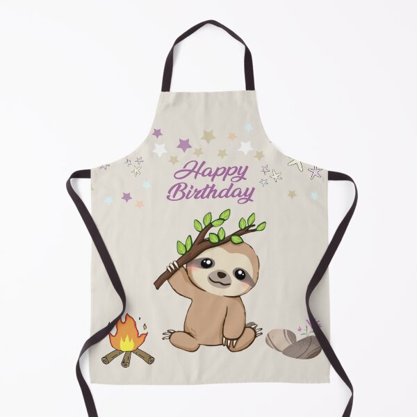 Item preview, Campfire sloth & Happy Birthday designed and sold by Ndli.